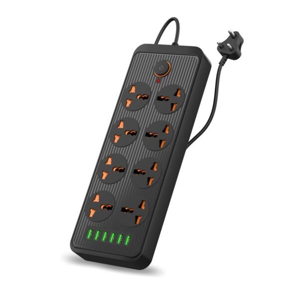 Portronics Power Plate 7 with 6 USB Port + 8 Power Sockets Smart Electric Universal Extension...