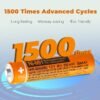 (Pack of 2) 1.2V 830mAh NiMH AAA Rechargeable Batteries Compatible for Panasonic Cordless Pho... - Image 3