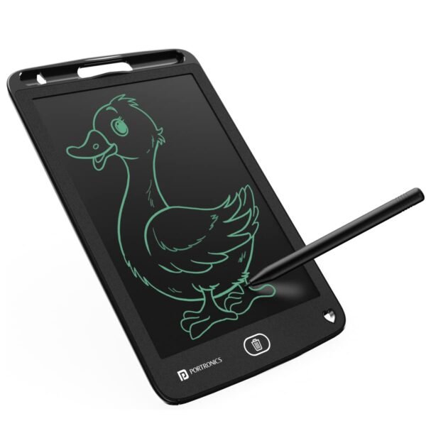 Portronics Ruffpad 8.5E Re-Writable LCD Writing Pad with Screen 21.5cm (8.5-inch) for Drawing...
