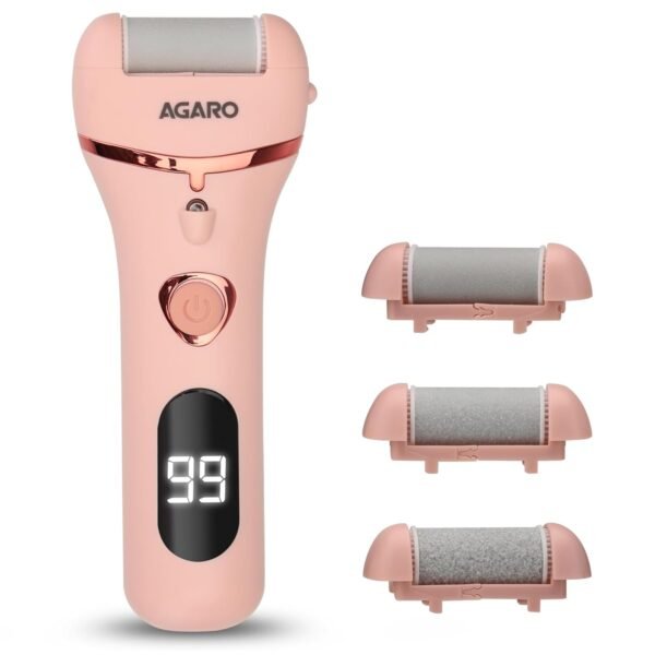 AGARO Callus Remover with 3 Interchangeable Head Rollers, Electronic Foot Scrubber For Callus...
