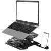AmazonBasics 2-in-1 Laptop and Mobile Stand, Ergonomic, Adjustable Height, Anti-Slip Base, He... - Image 4