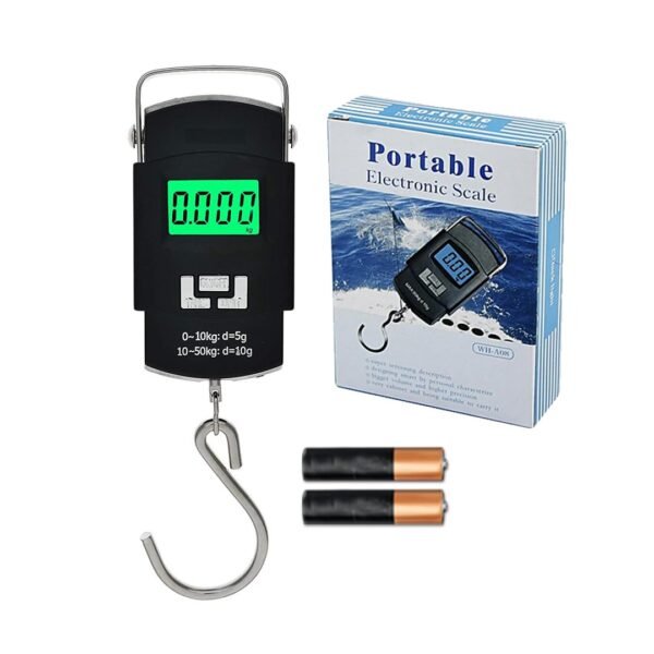 Aliston Electronic Portable Fishing Hook Type Digital LED Screen Luggage Weighing Scale, 50 k...