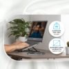 Zebronics-NS1000 Laptop Stand Featuring Foldable Design, Anti-Slip Silicone Rubber Pads, Supp... - Image 5