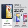 WOW Imagine Shock Proof Clear Back Case Mobile Cover for Samsung Galaxy M14 5G (Hard | Hybrid PC + TPU | Full Armour Device & Camera Protection | Black) - Image 2
