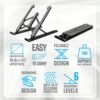 Zebronics-NS1000 Laptop Stand Featuring Foldable Design, Anti-Slip Silicone Rubber Pads, Supp... - Image 7
