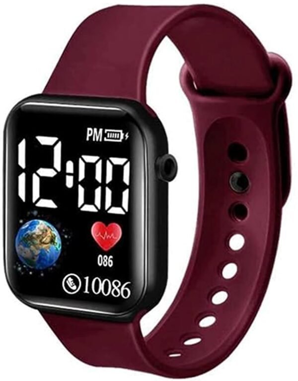 Acnos 6 Colours Luminous LED Display Fashionable Children Kids Digital Watches Waterproof Spo...