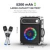 【US Top 1】 JYX Karaoke Speaker with Two Wireless Microphones System, Portable Party Speakers ... - Image 2