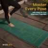 WiseLife TRU Body Alignment Yoga Mat + Sleek Yoga Strap for Men and Women | Non-Slip Textured Extra Wide & Thick | Pro Balance TPE Exercise Mat For Home, Pilates, Gym & Fitness (6mm, Green) - Image 5