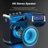 【US Top 1】 JYX Karaoke Speaker with Two Wireless Microphones System, Portable Party Speakers ... - Image 5