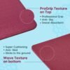Wiselife Tru Body Alignment Yoga Mat + Sleek Yoga Strap For Men And Women | Non-Slip Textured Extra Wide & Thick | Pro Balance Tpe Exercise Mat For Home, Pilates, Gym & Fitness (6Mm, Wine) - Image 4
