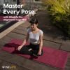Wiselife Tru Body Alignment Yoga Mat + Sleek Yoga Strap For Men And Women | Non-Slip Textured Extra Wide & Thick | Pro Balance Tpe Exercise Mat For Home, Pilates, Gym & Fitness (6Mm, Wine) - Image 5