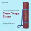 Wiselife Tru Body Alignment Yoga Mat + Sleek Yoga Strap For Men And Women | Non-Slip Textured Extra Wide & Thick | Pro Balance Tpe Exercise Mat For Home, Pilates, Gym & Fitness (6Mm, Wine) - Image 8