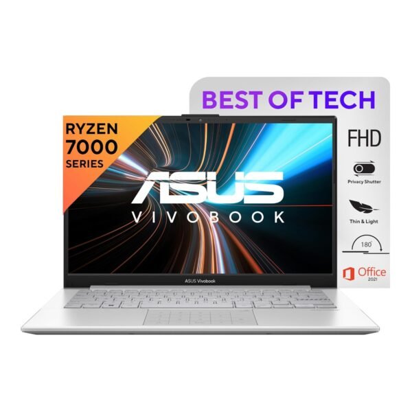 ASUS Vivobook Go 14 (2023), AMD Ryzen 5 7520U, 14-inch (35.56 cm) FHD, Thin & Light Laptop (8...