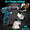 TOMAHAWK® T9130 12V Cordless Screwdriver and Drill Machine - 1350RPM, Reversible Switch, Mult... - Image 5