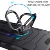 A rtistque Armor Bumper Back Case Cover for Vivo T3 Pro 5G / iQOO Z9s Pro 5G | Stylish Ring Holder & Inbuilt Stand | Shockproof TPU Protective Design | 360 Degree | Vivo T3 Pro 5g Back Cover - Black - Image 3