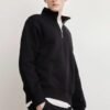 A to Z CREATION Solid Loose Fit Half Zip Sweat... - Image 2