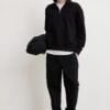 A to Z CREATION Solid Loose Fit Half Zip Sweat... - Image 4