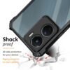WOW IMAGINE Shock Proof Clear Back Case Mobile Cover for Vivo Y16 | Vivo Y56 | Vivo T2X (Hard | Hybrid PC + TPU | Full Armour Device & Camera Protection | Black) - Image 2
