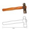 TATA AGRICO Ball Point Hammers - Drop Forged Steel, Seasoned Wood Handle,| Home & Industrial ... - Image 5