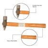 TATA AGRICO - Cross Pen Hammers, Drop Forged Steel, Seasoned Wood Handle, Brown And Gray - | ... - Image 4