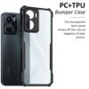 WOW IMAGINE Shock Proof Clear Back Case Mobile Cover for Vivo Y16 | Vivo Y56 | Vivo T2X (Hard | Hybrid PC + TPU | Full Armour Device & Camera Protection | Black) - Image 3