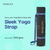 Wiselife Tru Alignment Yoga Mat + Sleek Yoga Strap For Men And Women (Probalance Tpe Material 6Mm Extra Thick Extra Long Extra Wide) (Charcoal), Black - Image 8