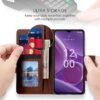 WOW IMAGINE Shock Proof Flip Cover Back Case Cover for Nokia G42 5G (Flexible | Leather Finish | Card Pockets Wallet & Stand | Chestnut Brown) - Image 3
