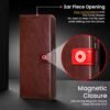 WOW IMAGINE Shock Proof Flip Cover Back Case Cover for Oppo A3 Pro 5G (Flexible | Leather Finish | Card Pockets Wallet & Stand | Chestnut Brown) - Image 7