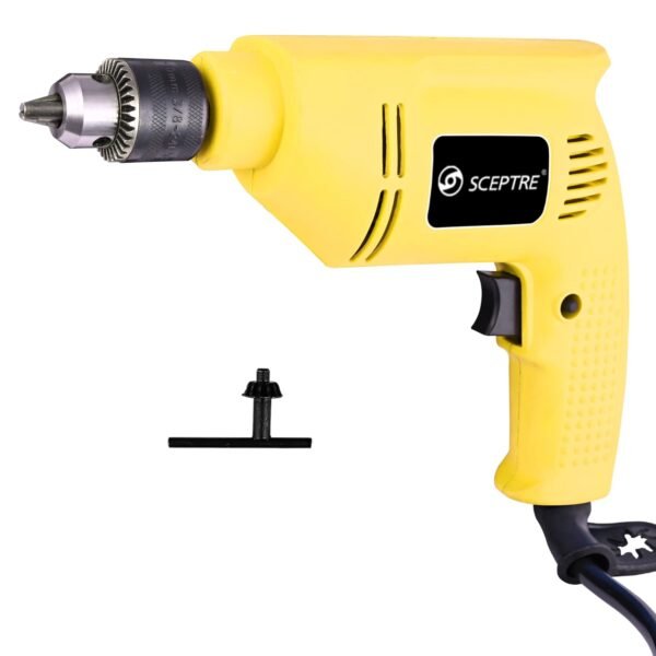 SCEPTRE SP-2310 10MM Drill Machine 300W, 3200RPM with chuck for Home, DIY (220V,Yellow)