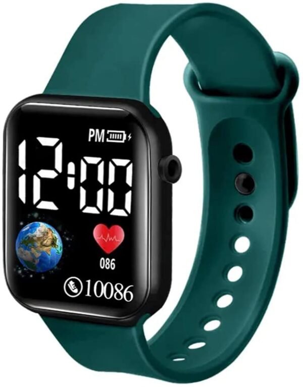 Acnos 6 Colours Luminous LED Display Fashionable Children Kids Digital Watches Waterproof Spo...