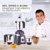 Wonderchef Regalia Mixer Grinder 750W, 230V~50Hz, 3 Stainless Steel Jars, Black, 5 Years Warr... - Image 4