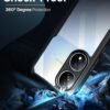 WOW IMAGINE Shock Proof Clear Back Cover Case Mobile Cover for Vivo Y100 5G | Vivo T2 5G (Hard | Hybrid PC + TPU | Full Armour Device & Camera Protection | Black) - Image 3