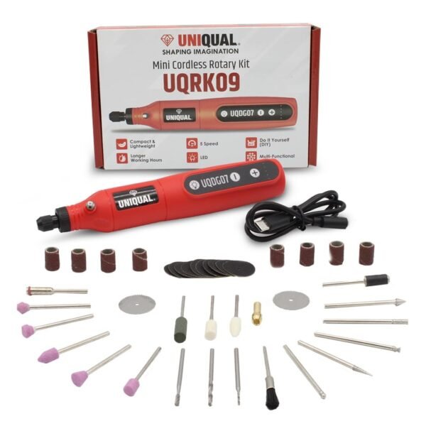 UniQual 42pcs Mini Cordless Drill Machine Rotary Tool Kit 2000mAh 5 Speed LED Rechargeable US...