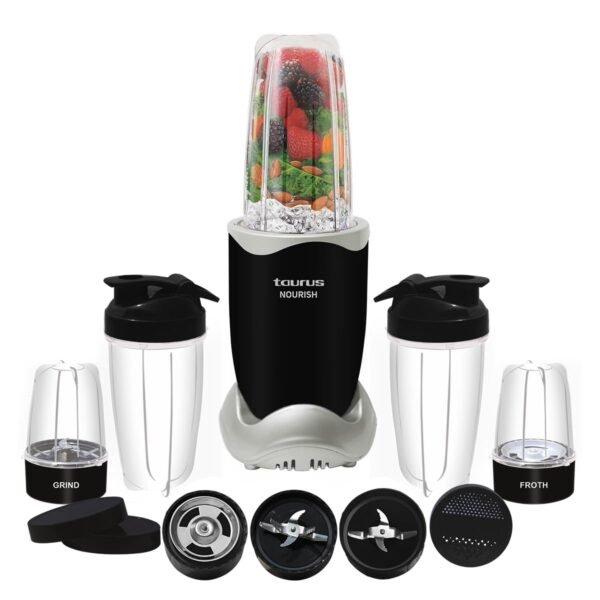Taurus Nourish Mixer Grinder|5 Jar&2 Storage Jar For Smothies,Coffee,Dry fruits & Wet Grindin...