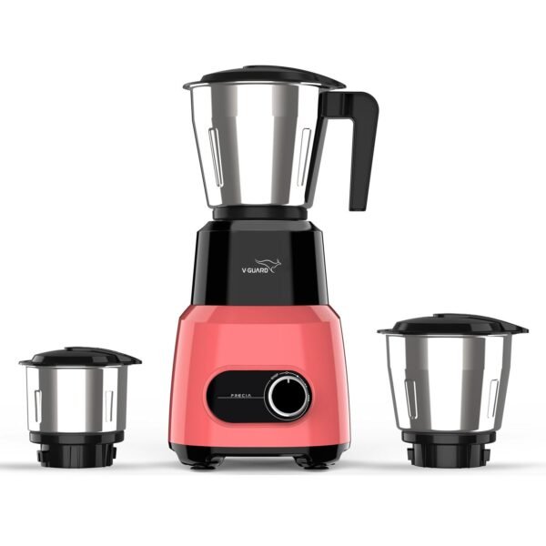 V-Guard Precia Mixer Grinder 500 Watt / 2 Year Motor Coverage by V-Guard / 3 Jar Mixie for Ki...