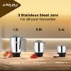Bajaj Rex Ninja Series 4 Jar 500W Mixer Grinder | DuraCut Blades | 2-In-1 Function Blade In D... - Image 4