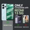 WOW IMAGINE TPU Shock Proof Clear Protective Back Case For Mi Redmi 13 5G|Poco M6 Plus 5G-Airedge Technology|360 Degree Camera Protection|Transparent Hybrid Back Case Mobile Cover-Black - Image 2