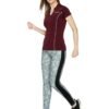 Womink Women's Sports T-Shirt I Elastane Quick Drying & Breathable I Self Design Regular Fit Mandarin Collar V Neck Half Sleeve Tees I Tshirts for Running Yoga Gym Girls & Women - Image 7