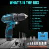 TOMAHAWK® T9130 12V Cordless Screwdriver and Drill Machine - 1350RPM, Reversible Switch, Mult... - Image 8