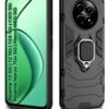WOW IMAGINE Shock Proof Back Case Mobile Cover for Realme 13 5G | Realme 12 5G | 12X 5G | Narzo 70x 5G | C65 5G | N65 | Back Cover (Tough Armor | Hybrid PC + TPU | Ring Holder Kickstand | Black) - Image 3