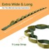 WiseLife 11 Loop Yoga Belt for Men & Women | Multi Functional Non Slip, Lightweight Loop Stretchable Belt for Yoga, Pilates, Gymnastics, Dance & Flexibility, Home Fitness & Therapy | Yoga Props- Green - Image 2