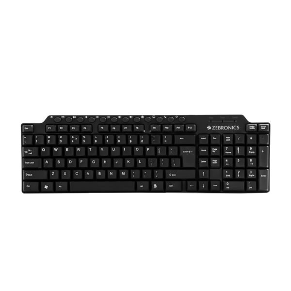 Zebronics ZEB-KM2100 Multimedia USB Keyboard Comes with 114 Keys Including 12 Dedicated Multi...