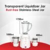 Sujata Supermix 900 Watts Mixer Grinder | 22000 Rotations Per Min | 90 Minutes Continuous Run... - Image 5