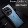 WOW IMAGINE Shock Proof Clear Back Case Mobile Cover for 1+ OnePlus 12R 5G (Hard | Hybrid PC + TPU | Full Armour Device & Camera Protection | Black) - Image 7