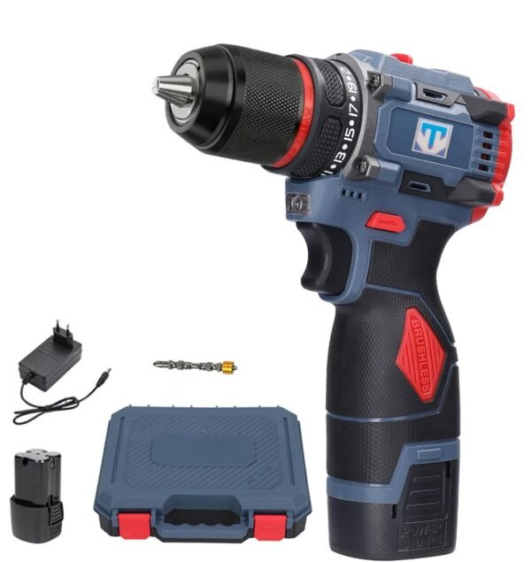XOYO Cordless Drill/Screw Machine Thor 16.8Vx2 Brushless Motor heavy duty | Dual batteries | ...