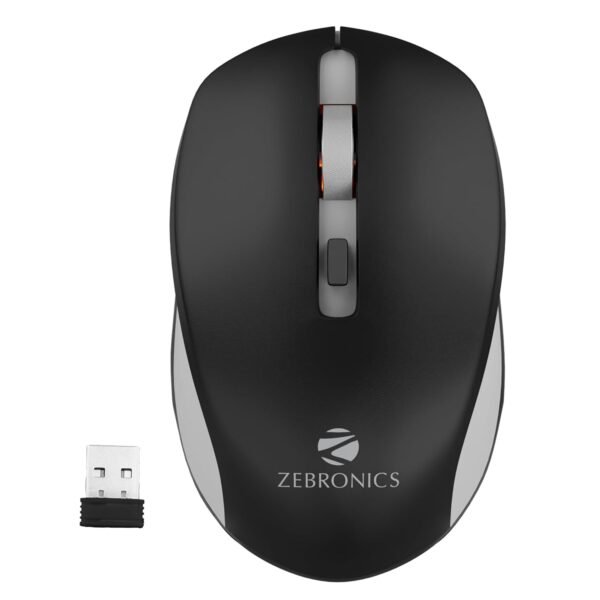 ZEBRONICS Zeb-Jaguar Wireless Mouse, 2.4GHz with USB Nano Receiver, High Precision Optical Tr...