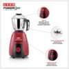 Usha Powerspin 750 Watt Mixer Grinder, 3 Stainless Steel Jars with handle (Maroon & Black) | ... - Image 2