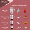 Bajaj Ninja Series Stella 750W Mixer Grinder with 4 Jar, White - Image 3