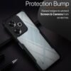 WOW IMAGINE TPU Shock Proof Clear Protective Back Case For Mi Redmi 13 5G|Poco M6 Plus 5G-Airedge Technology|360 Degree Camera Protection|Transparent Hybrid Back Case Mobile Cover-Black - Image 7
