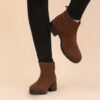YOHO Chelsea Boot Suede for Women | Bold stylish strap| Elegance| attractive | premium | Fur Lining | Stylish Casual Shoes|Comfortable Fit - Image 5